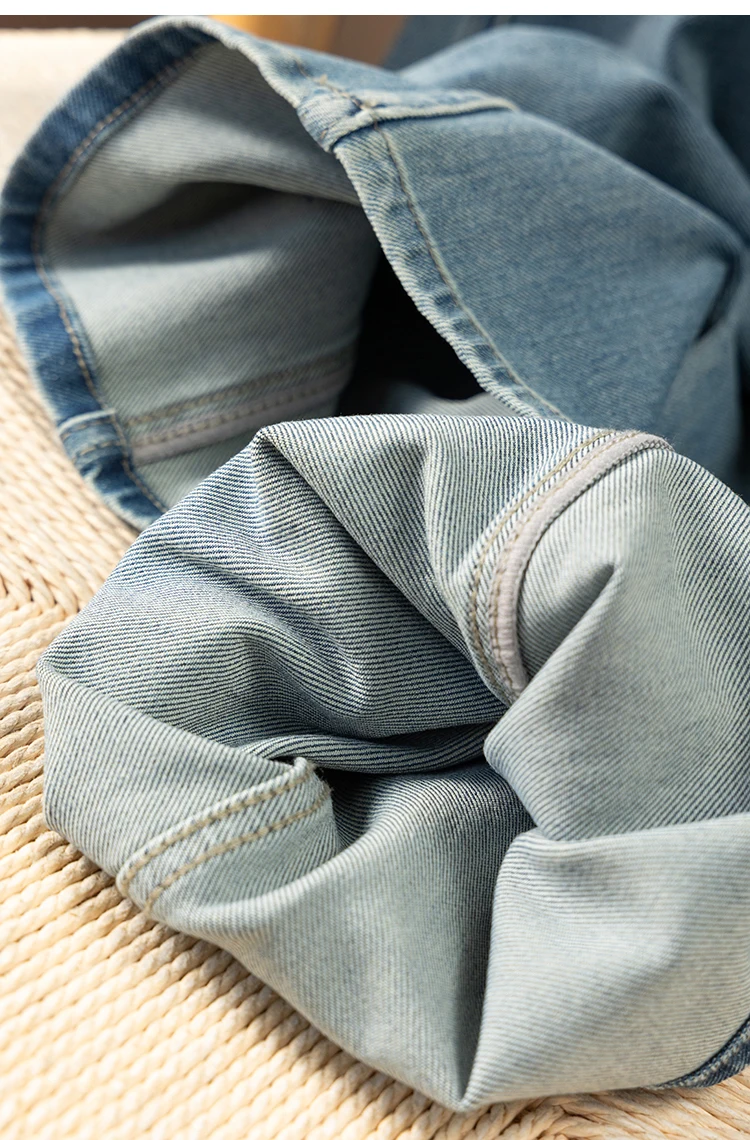 Elastic High-waisted Straight Wide-leg Jeans on All Sides in Early Autumn, Women's 88C6  Women Jeans Pantalon Pour Femme