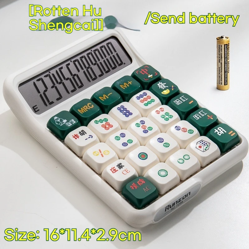 Cute Multifunctional 12digits Electronic Calculators Mechanical Buttons Calculator Office Financial Accounting Tools Home School