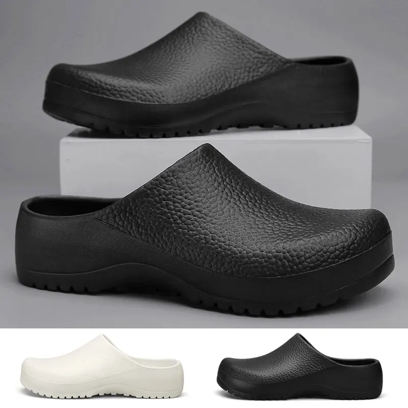 

Women Men Slippers Waterproof Chef's Shoes Summer Men Slides Non-slip Nurse Shoes Outdoor Slipper for Water Sport EVA Size 36-45