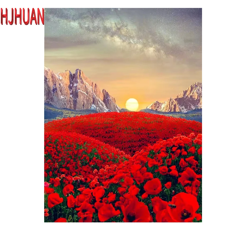 

5D Diy Алмазная картина Абстрактное искусство; Луна; цветок; пейзаж Полный круглый квадратный дрель Мозаика Настенные художественные фотографии Украшение дома