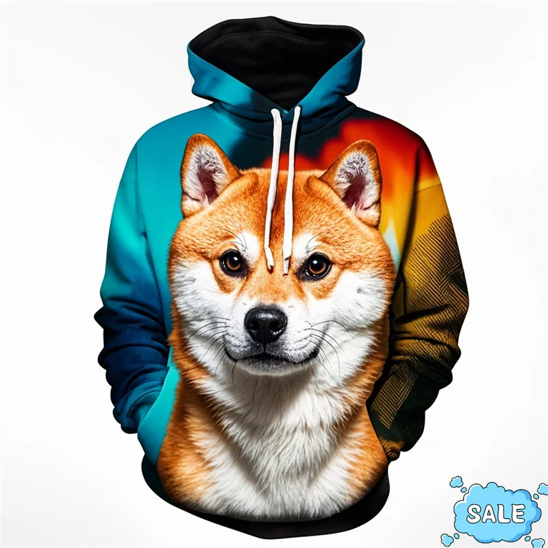 Autumn New 3D Cute Doge Cheems Printing New In Hoodies & Sweatshirts Shiba Inu Graphic Hooded Hoody Funny Mens Clothing Pullover