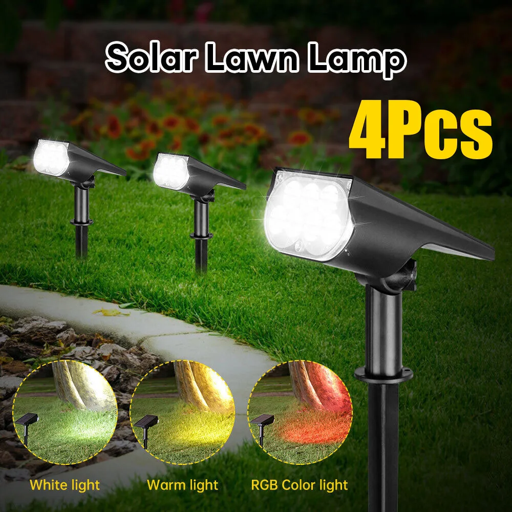 

Solar 7 LED Spotlight Outdoor Lighting, Adjustable IP65 Waterproof Solar Landscape Wall Light for Garden Yard Pathway 1-4Pcs