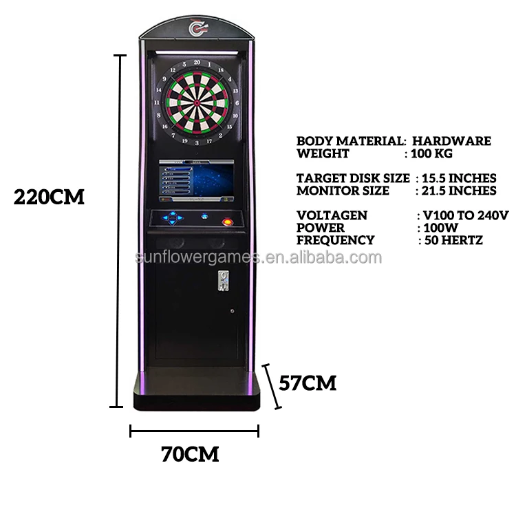 Arcade Dartboard Cabinet  Customized Ticket Game Coin Operated Adults Amusement Electronic Tip Soft Dartslive Darts Machine