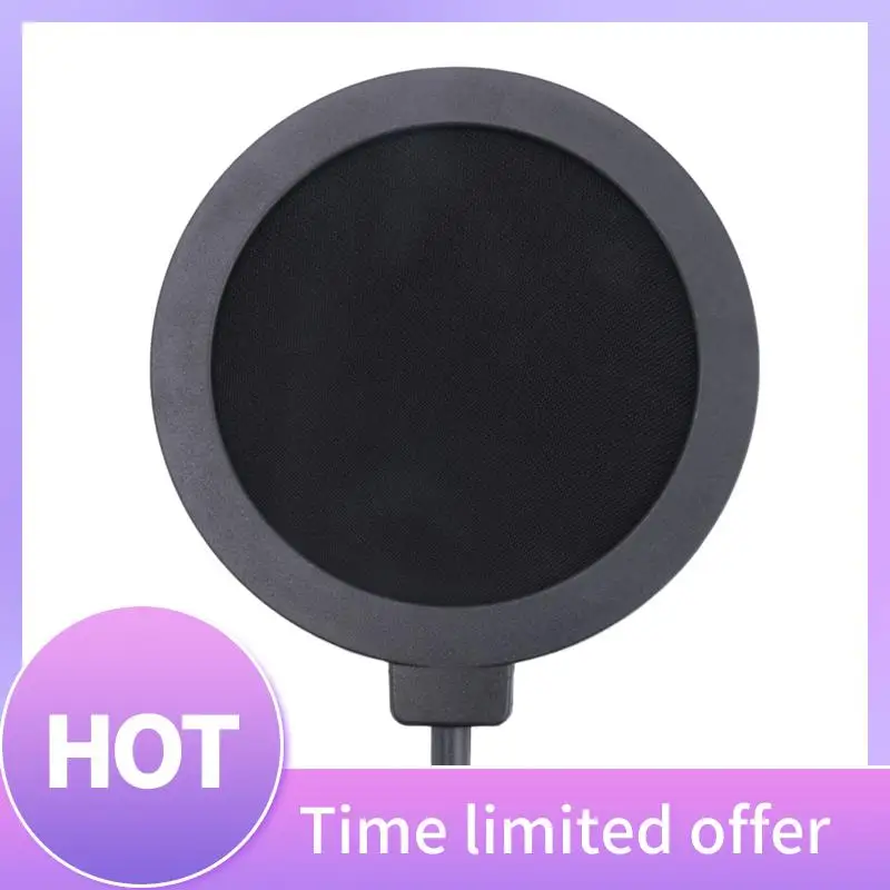 

ABFN-Adjustable Microphone Stand Desktop Tripod For Computer Video Recording With Mic Windscreen Filter Cover