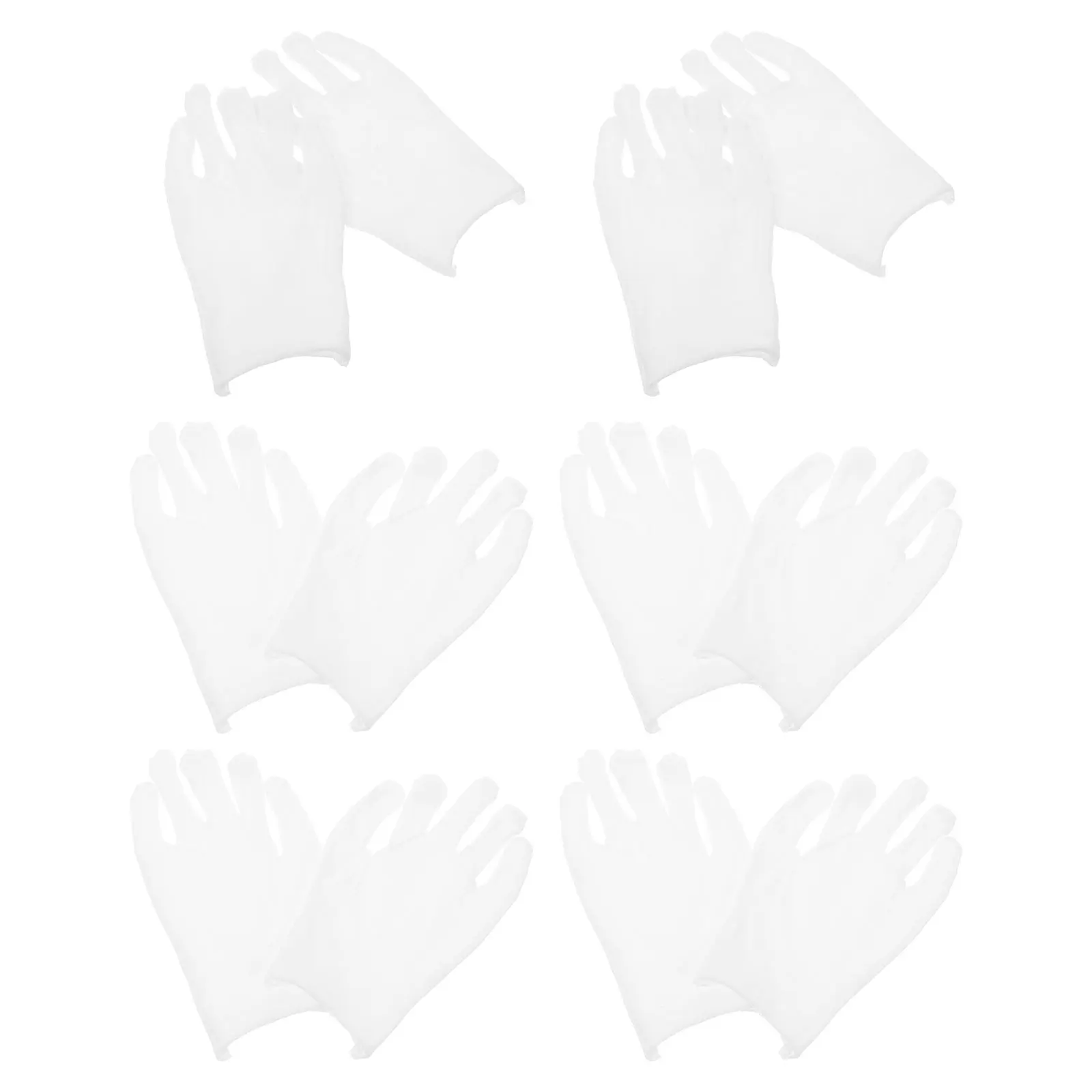 

12 Pairs White Cotton Gloves Etiquette Protective Comfortable Jewelry Handling Banquet Work Anti Static Silver Inspection Labor