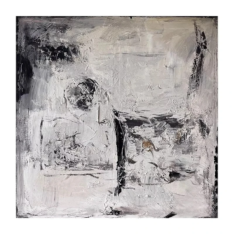 Wind hand-painted high-level abstract texture oil painting