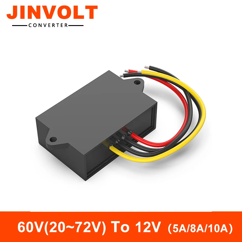 

60V to 12V DC-DC Buck Converter Modul Converter (20V~72V Input, 5A/8A/10A Output), Buck Voltage Power Converter