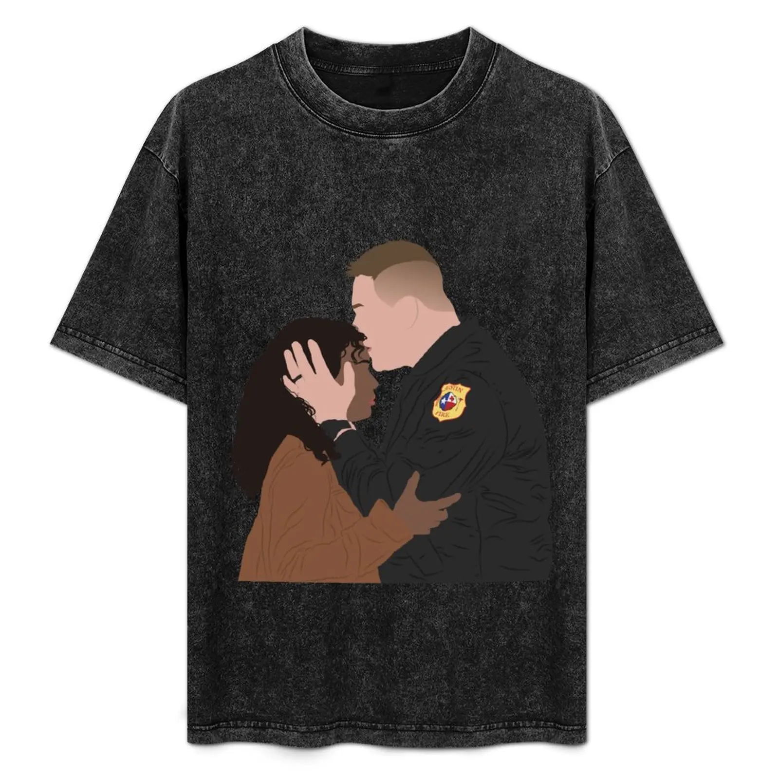 

Judd kissing Grace forehead T-Shirt Casual Streetwear Short Sleeve Tee