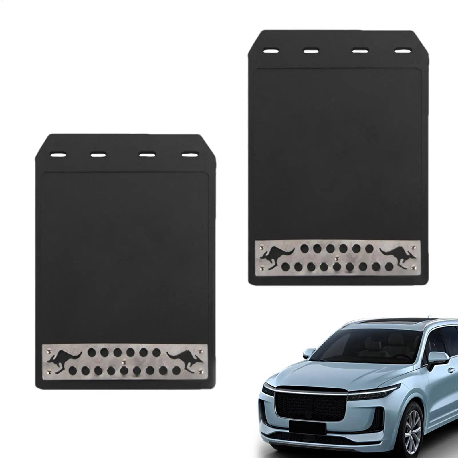 

2pcs Truck Mud Guards Splash Guards Heat Resistant Wear Resistant EVA Mudflaps Kit For Pickup Trucks SUV Off Road Accessories