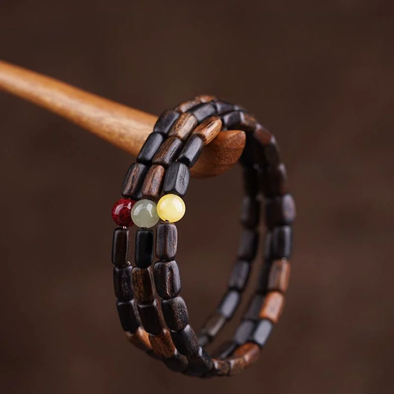 UMQ New Hot Natural Immersion Grade Agarwood Bracelet Women's Sandalwood Cultural Play Buddha Bead Bracelet Jewelry