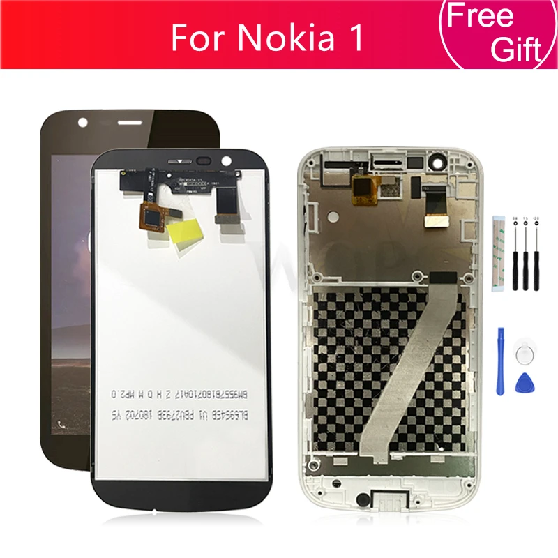 For Nokia 1 LCD Display Touch Screen Digitizer Assembly With Frame TA-1047 TA-1060 TA-1056 TA-1079 TA-1066 Screen Replacement