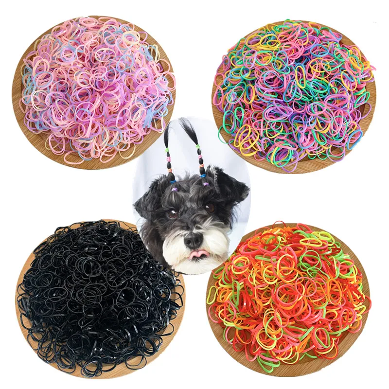 

Colorful Dog Bowknot Pet Hair Band Decorate Solid Color Bows with Rubber Band for Small Dogs Puppy Pet Headwear Dog Accessories