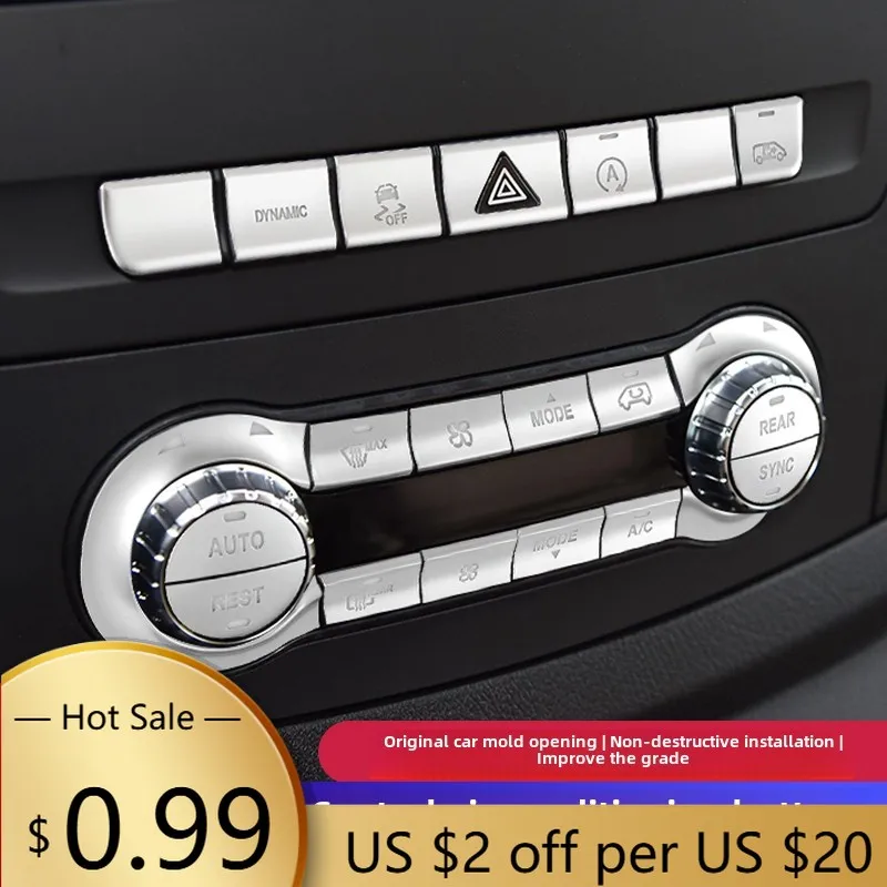 

Чехлы на руль, используемые для Mercedes-Benz W447, V-class V260L V250 Vito, модифицированная внутренняя центральная кнопка управления, наклейка, украшение