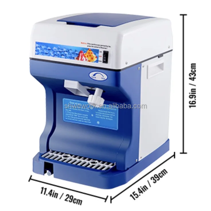 WeWork Electric Shaved Ice Machine 250W Snow Cone Maker Tabletop Ice Shaving Machine For Home And Commerical Use