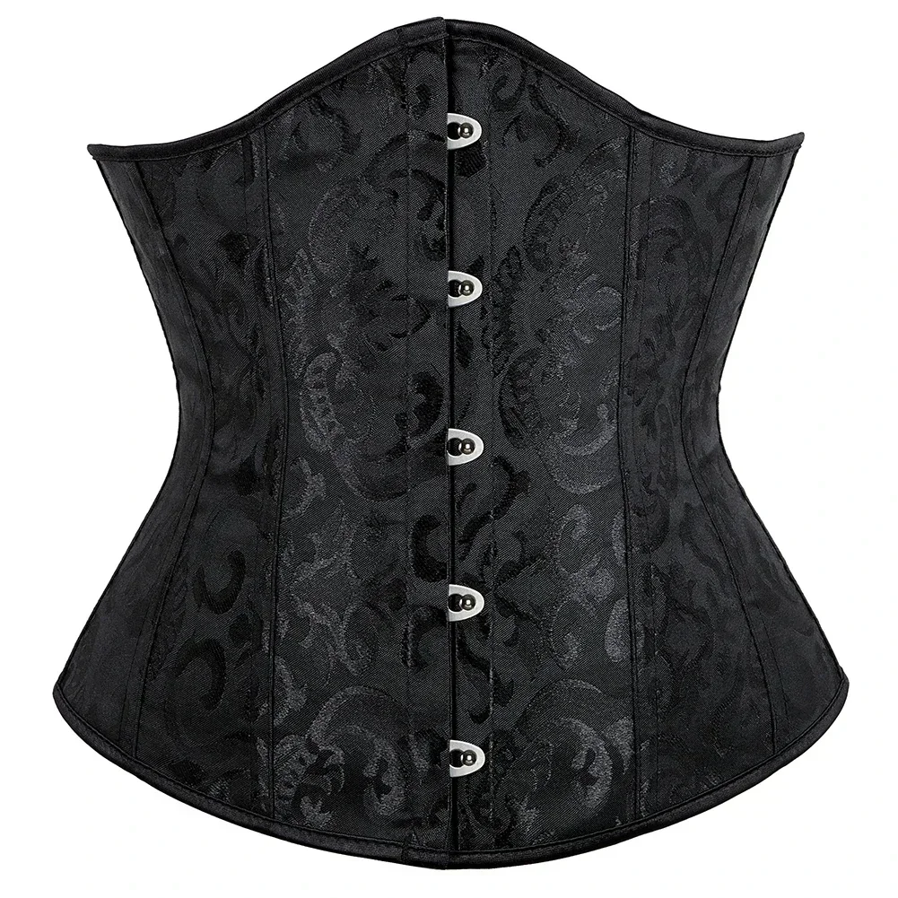 Women Floral Push Up Boned Underbust Corset Bustier Gothique Korsett Front Busk Sexy Gorset Korse Gothic Corset Vintage Tops
