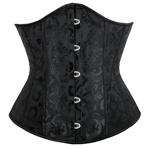 Women Floral Push Up Boned Underbust Corset Bustier Gothique Korsett Front Busk Sexy Gorset Korse Gothic Corset Vintage Tops