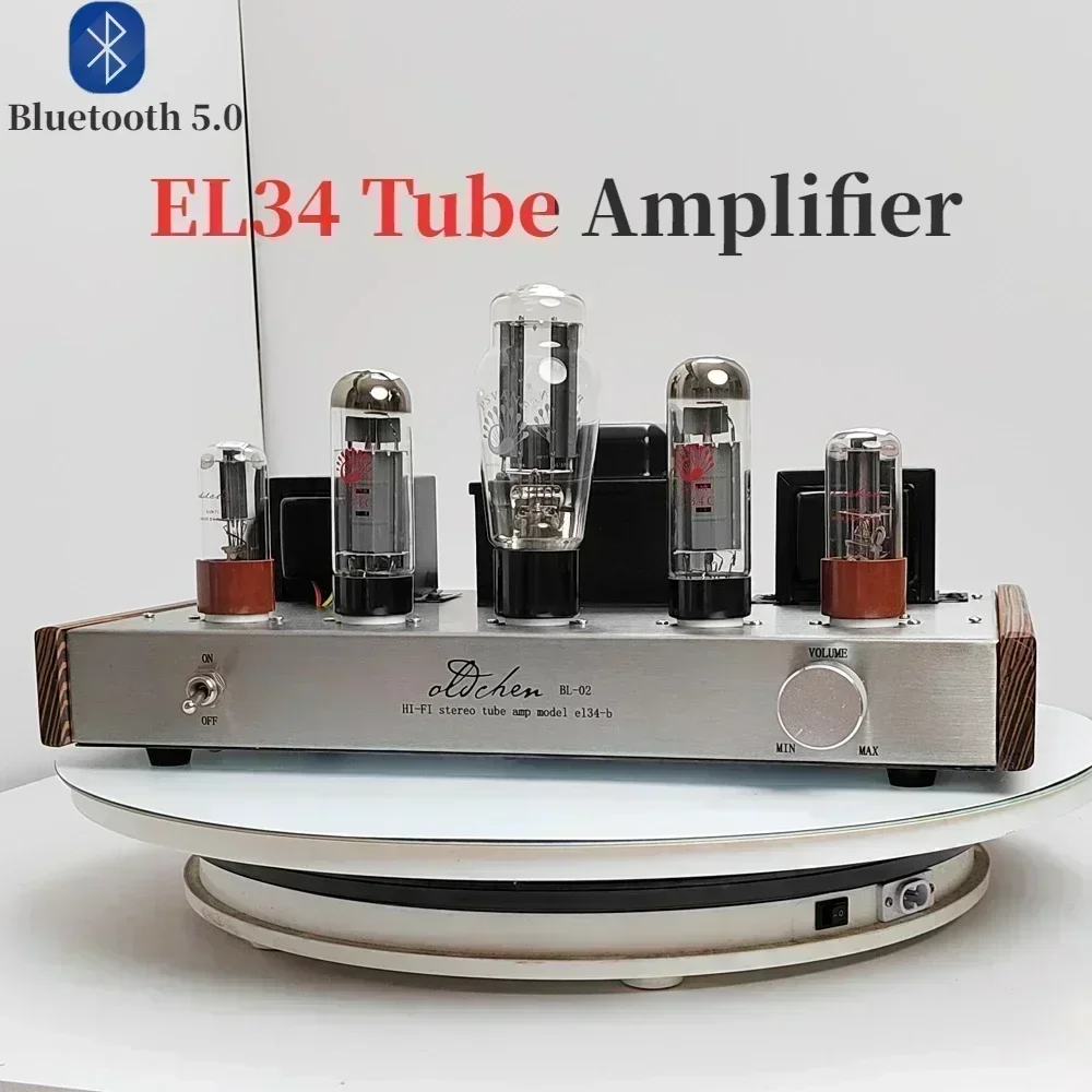 2023 NEW Oldchen El34 Tube Amplifier Home Theater Bluetooth 5.0 Class A HIFI High Power Audio Amplifier