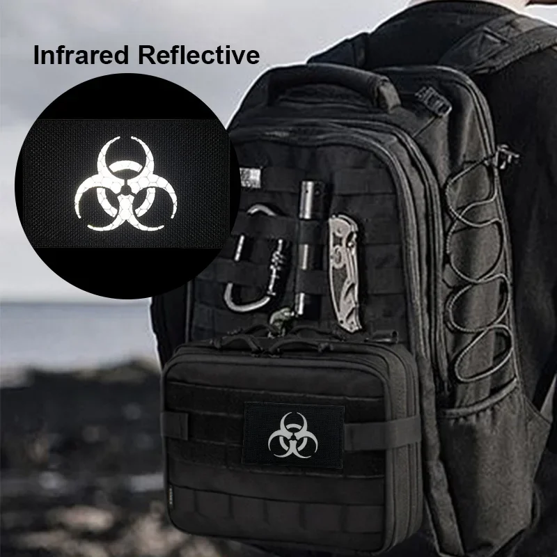 3D Taktische Patches IR Reflektierende Abzeichen auf Rucksack Weste Kleidung Laser Schneiden Embleme Haken Und Schleife Outdoor Ausrüstung – Detail 13