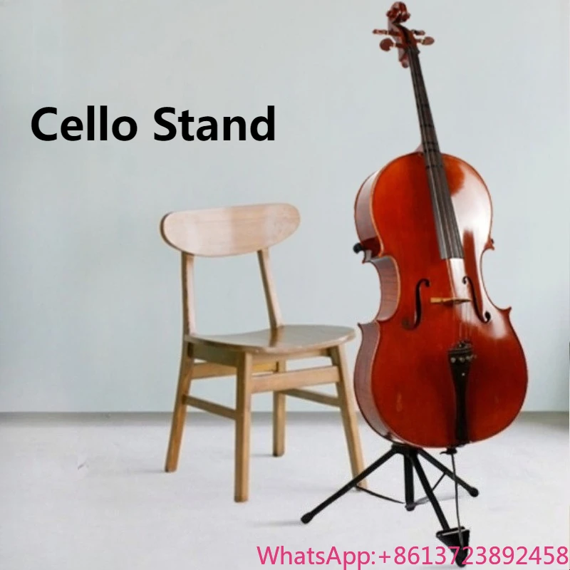 

Adjustable Cello Stand with Tripod Support Stand Looped Cello Metal Stand Hangable Bow String Instrument Parts Accessories FL-14