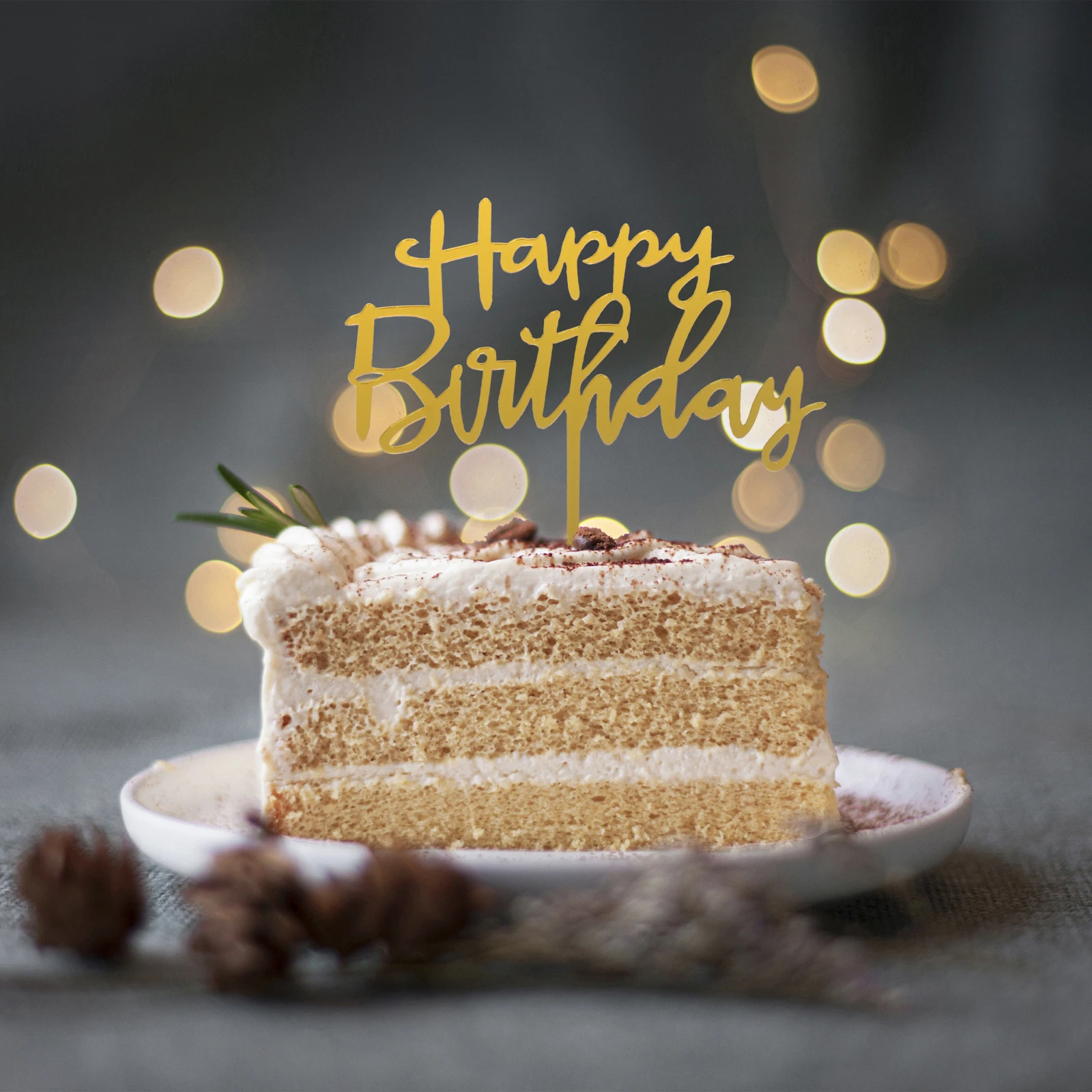 

10Pcs Bright Color Happy Birthday Cake Toppers Plastic Picks Decorative Party Supplies Cake Decorations Party Decorations