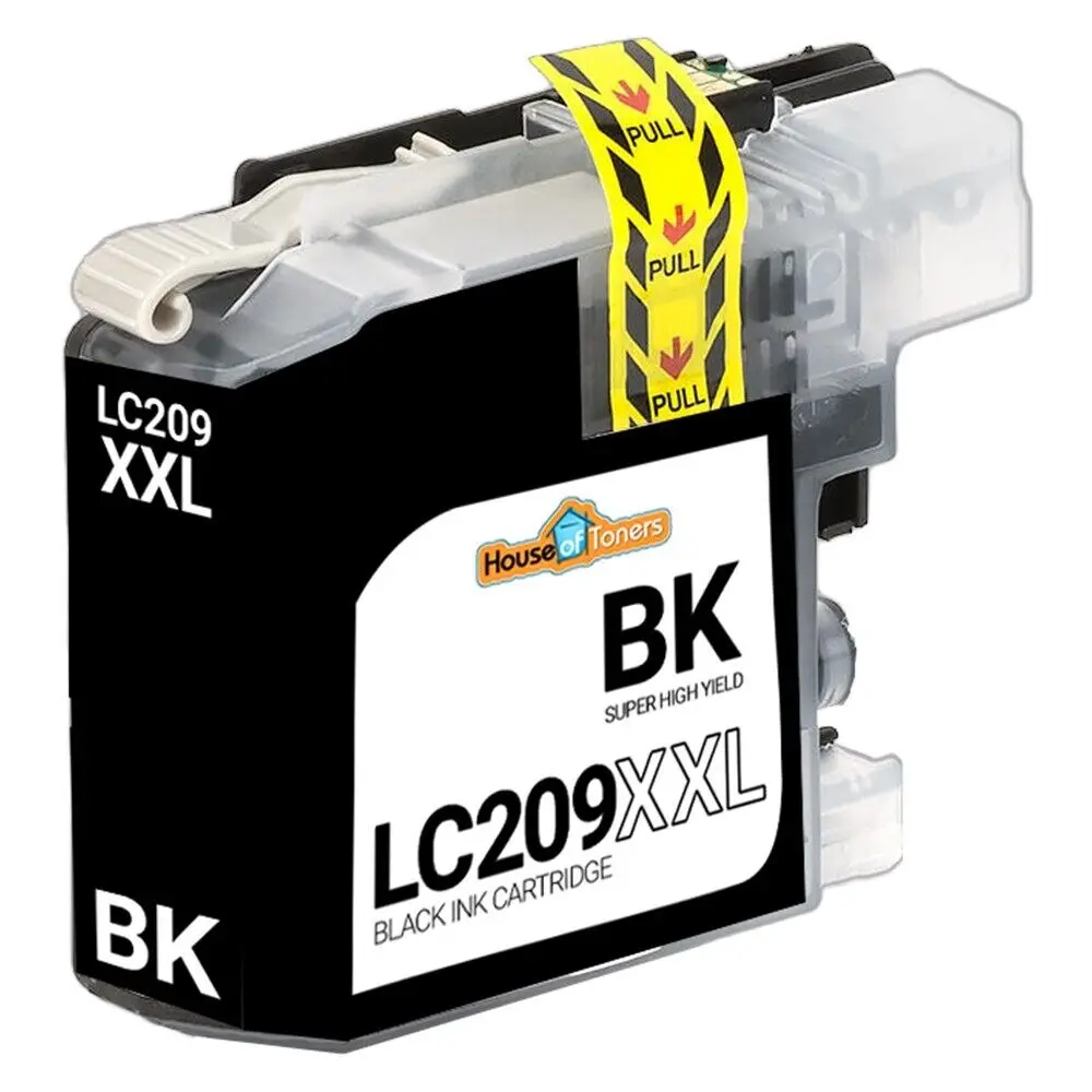 2-pk lc209bk xl cartucho de tinta compatível preto para a impressora do irmão MFC-J5720DW