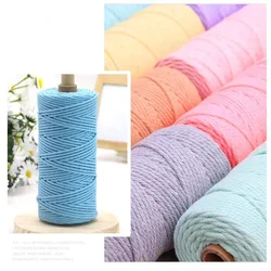 Macrame Soft 3mm 10Meters Strand Cotton Macaroon Cord Rope balls DIY Handcraft Benang Yarn Bohemia Decoration Fiber Art Supply