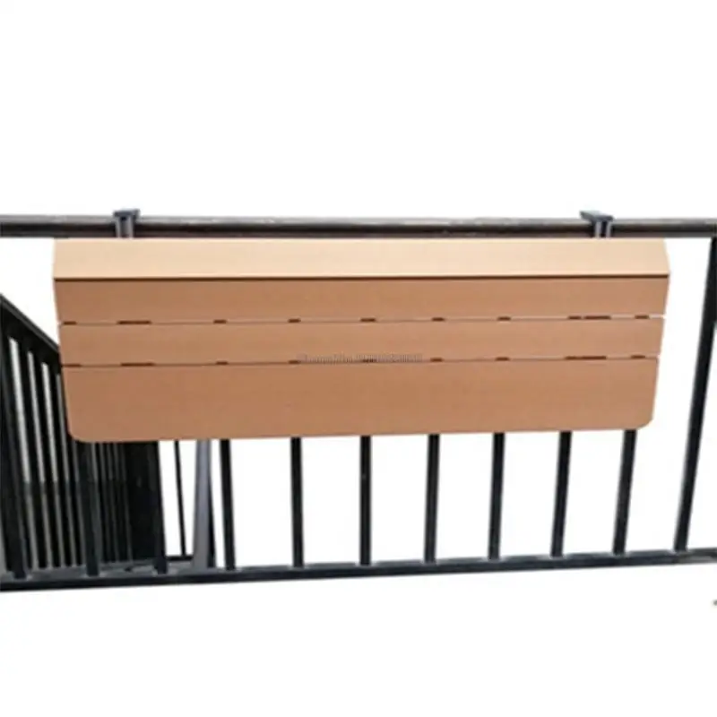 Foldable Home Balcony Railing Bar Outdoor Lift Computer Table Dining Table Coffee Table Anti-Corrosion and Easy to Clean