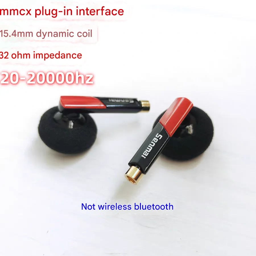 DIY MMCX plug-in Earphone Classic Flat Head Earplugs Flat-head Earbud Headphones Modified mmcx Interface Balanced Headset
