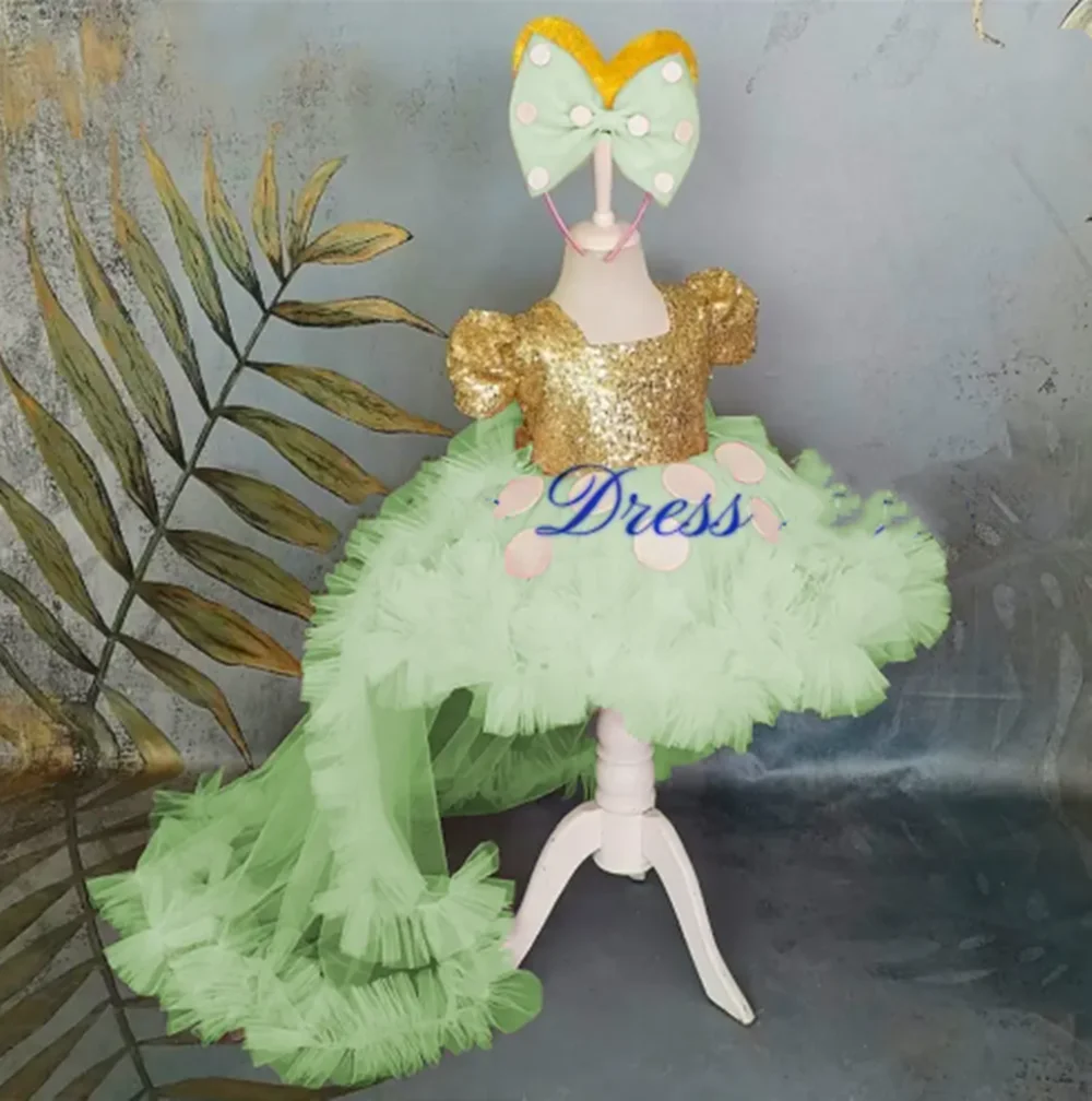 Robe à fleurs blanches personnalisée pour filles, motif papillon et diamant avec nœud, sans manches, pour mariage, fête d'anniversaire, spectacle, robe de sainte Communion