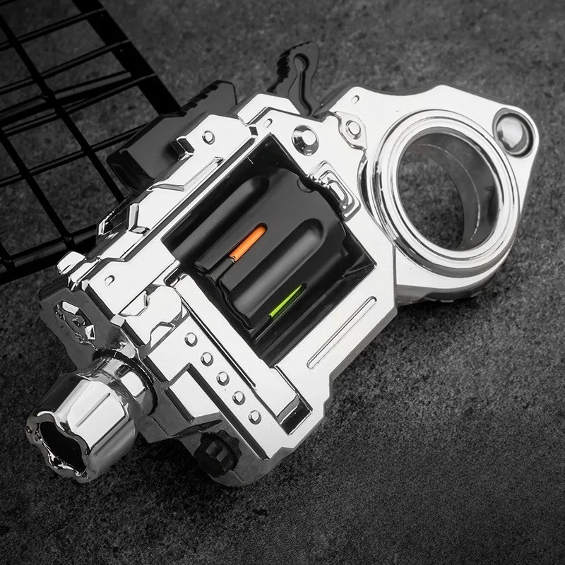 

Toy Alloy Revolver EDC Fidget Toy Fun Shooting Stress Relief Mini Gun Model Metal Collectible Ring Gun Fidget Spinner Boys Gifts
