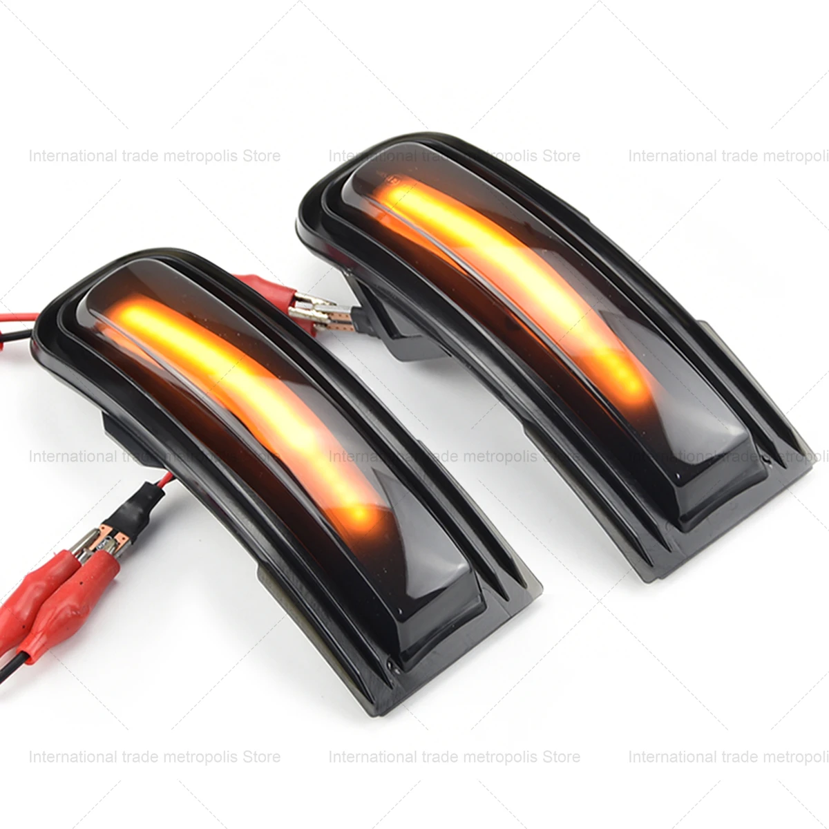 2Pcs LED Yellow Dynamic Turn Signal Light Side Mirror Blinker Arrow Sequential Flasher Repeater For Jeep Renegade 2015-2022