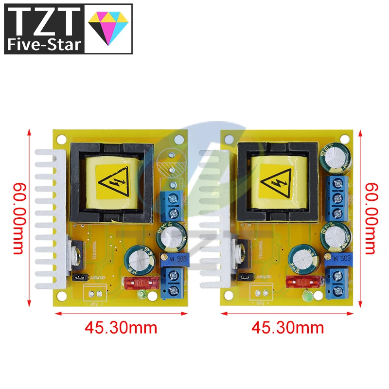 TZT 8-32V to 45-390V DC-DC Boost Converter Step Up Power Supply Module High Voltage ZVS Capacitor Charging Board