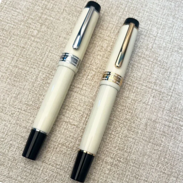 New Limited White! WingSung 630 Large Resin Piston Fountain Pen N0.8 Iraurita EF/F/M Nib Gold Clip Business Student Writing Gift