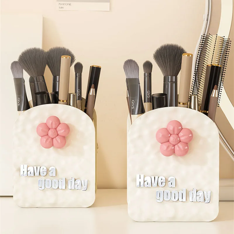 سطح المكتب ماكياج فرش صندوق تخزين فرش التجميل أدوات المنظم مسمار البولندية عرض تخزين حامل رف أحمر الشفاه تخزين الرف