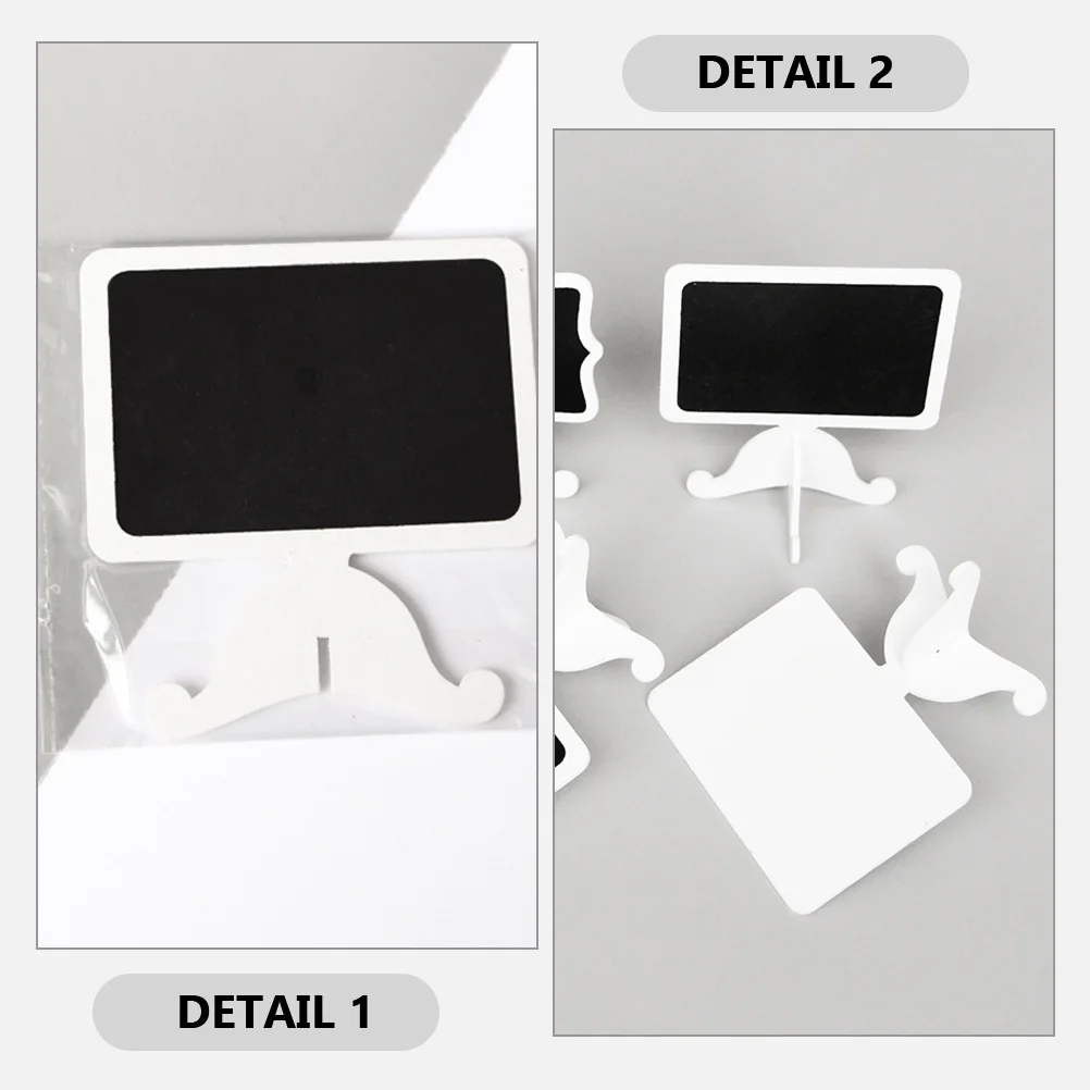 

20Pcs Creative Mini Blackboards Small Wooden Chalkboard Signs Portable Desktop Message Board for Home Cafe Office Display