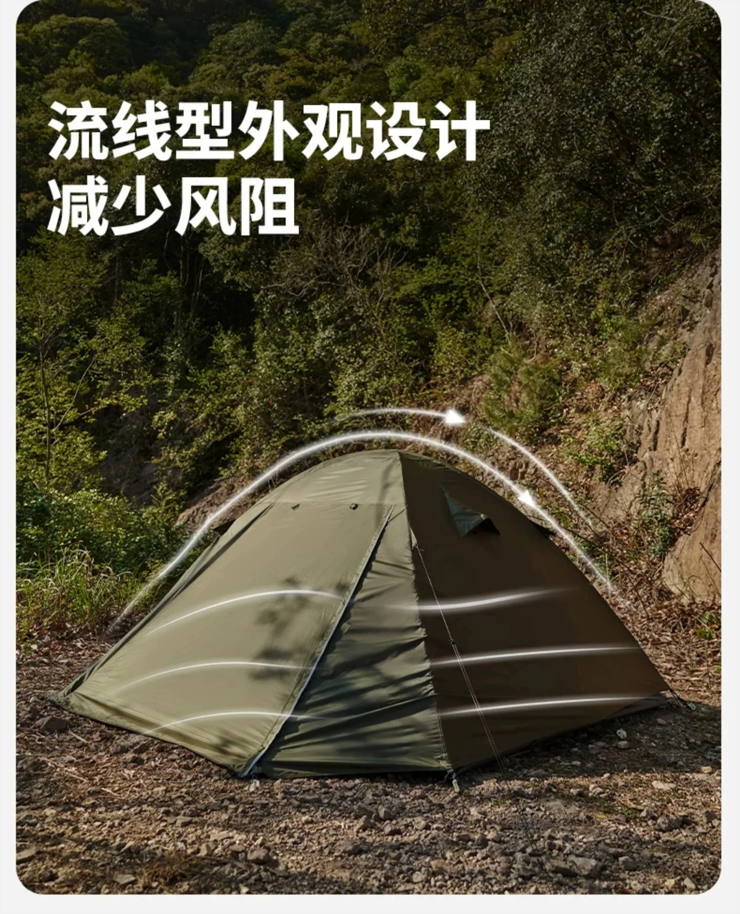 Sunny Day Tent Hiking Mountaineering Outdoor Camping Overnight Camping Equipment Portable Folding Rainproof Thickened