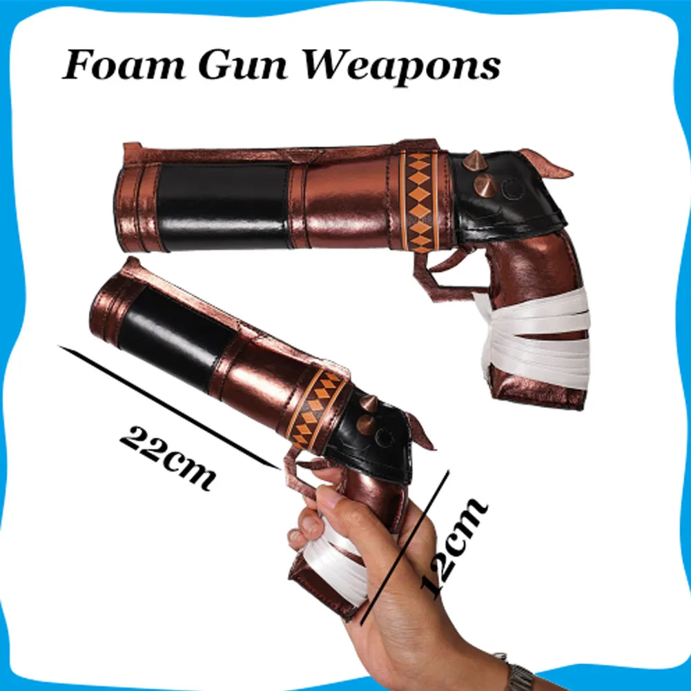 Réplica de armas de espuma Steampunk para Halloween, adorno para accesorios de disfraz, accesorios para disfraz de juego de rol para adultos, pistola