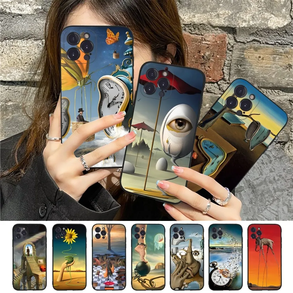 S-Salvador D-Dali Painting Phone Case Silicone Soft for iphone 14 13 12 11 Pro Mini XS MAX 8 7 6 Plus X XS XR Cover