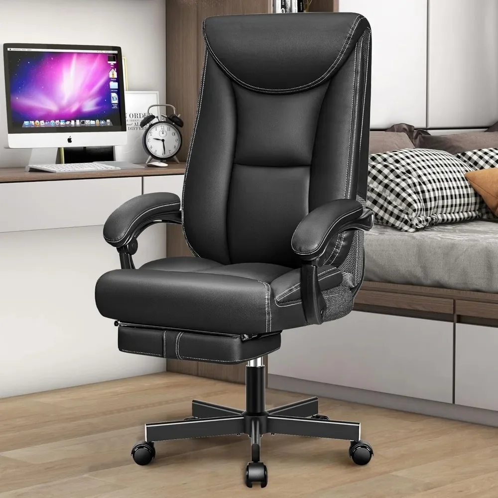 

Ergonomic Office Chairs, Tall Administrative Home Desks and Chairs, High Backrests, Wheels, Rotating Computer Chairs (black)