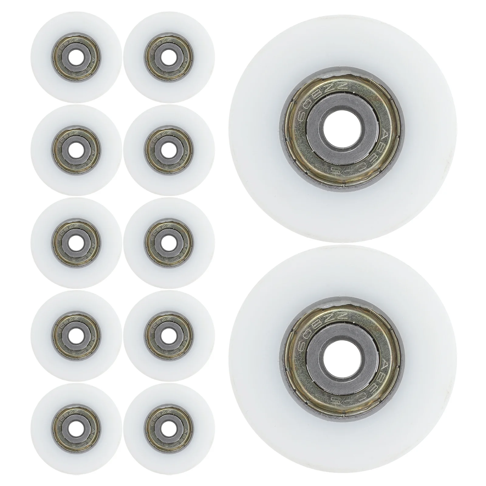 

12Pcs U-Shaped Groove Pulley Bearing Wheel for Sliding Gate Cabinet Door Hardware Smooth Rolling Guide Track Roller