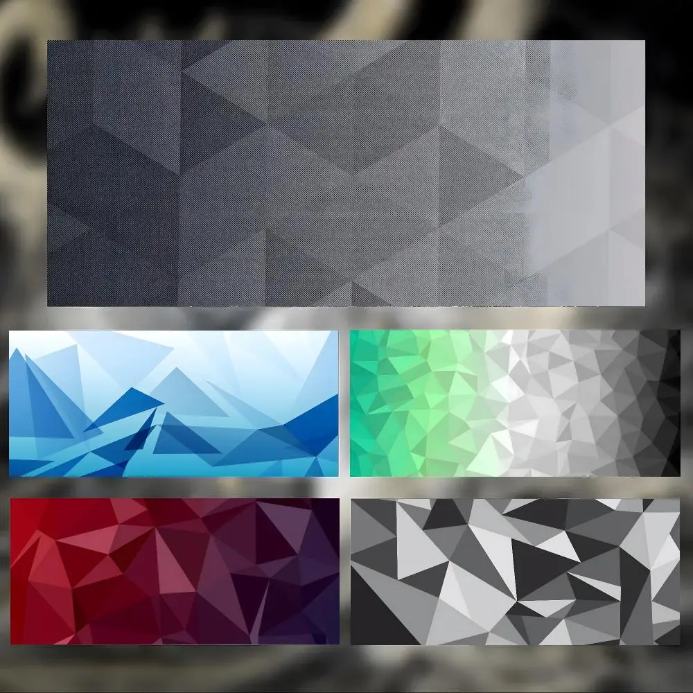 graphic pattern Low Poly Gradient Pattern Mouse Pad Large Thick Desk Pad Stitched Edges Gaming Mouse Mat for PC