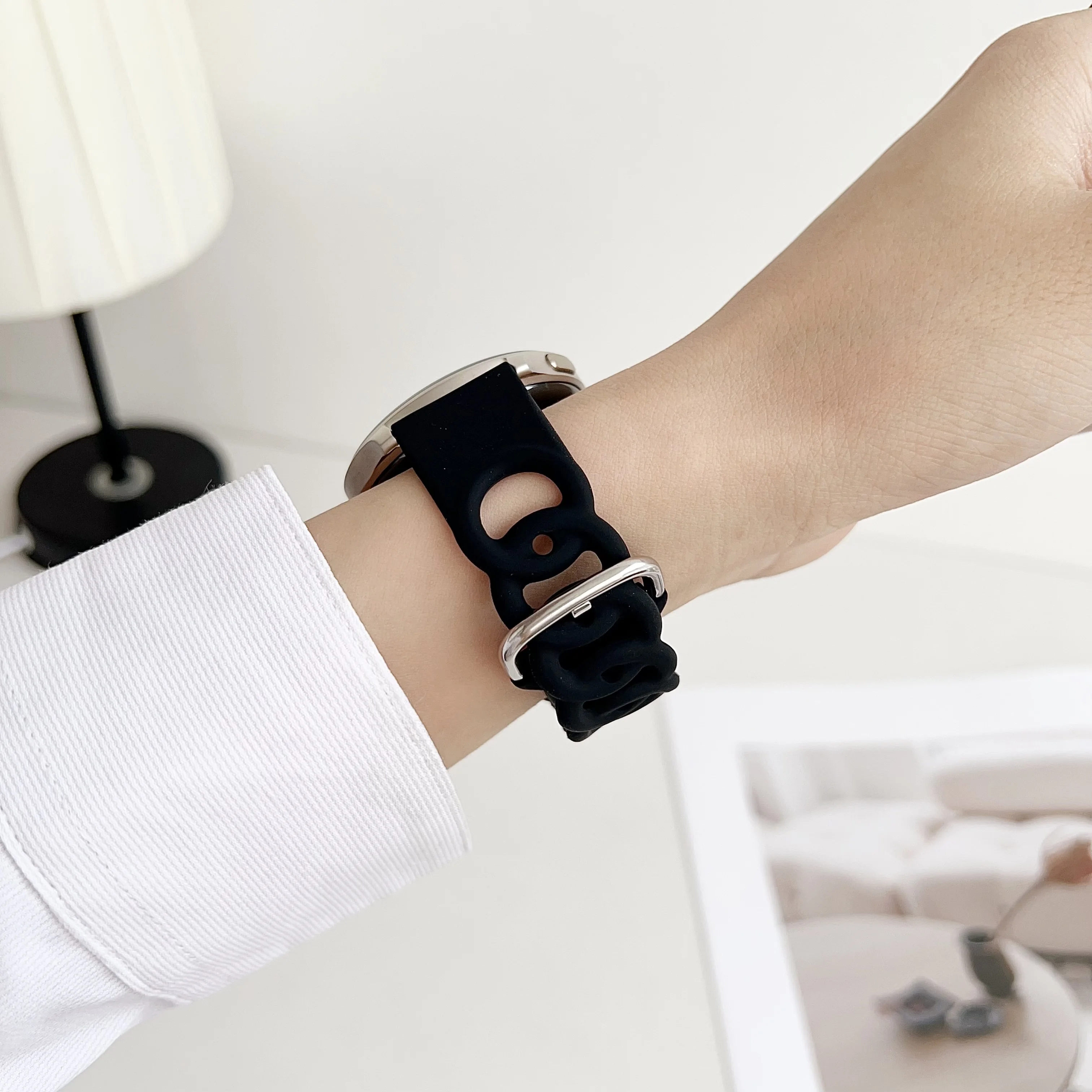 1 шт. ремешок для умных часов Donut Hollow, совместимый с Samsung 20 мм 22 мм