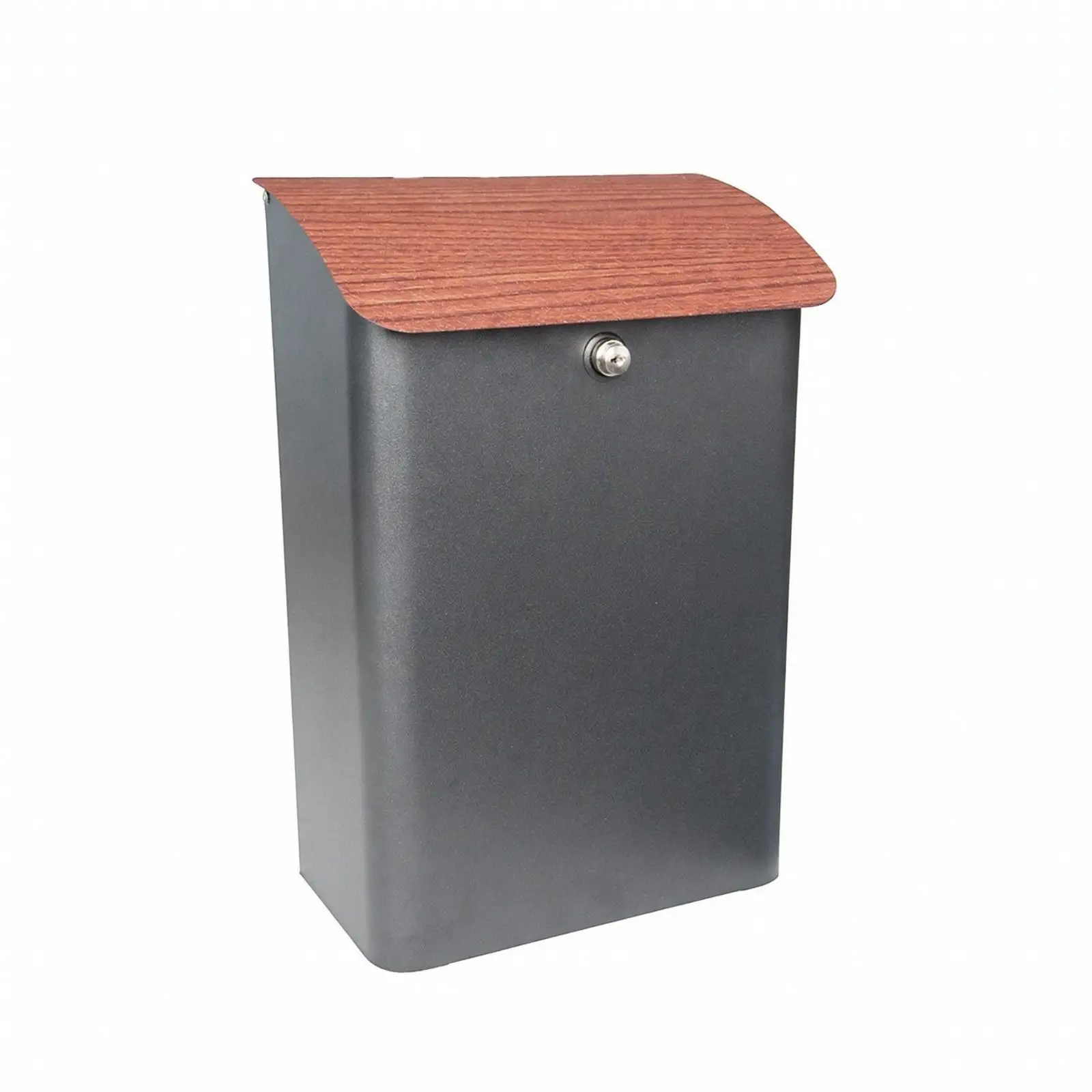Modern Wall Mount Mailbox for Packages Iron Exterior Letter Box with Secure Cylinder Lock