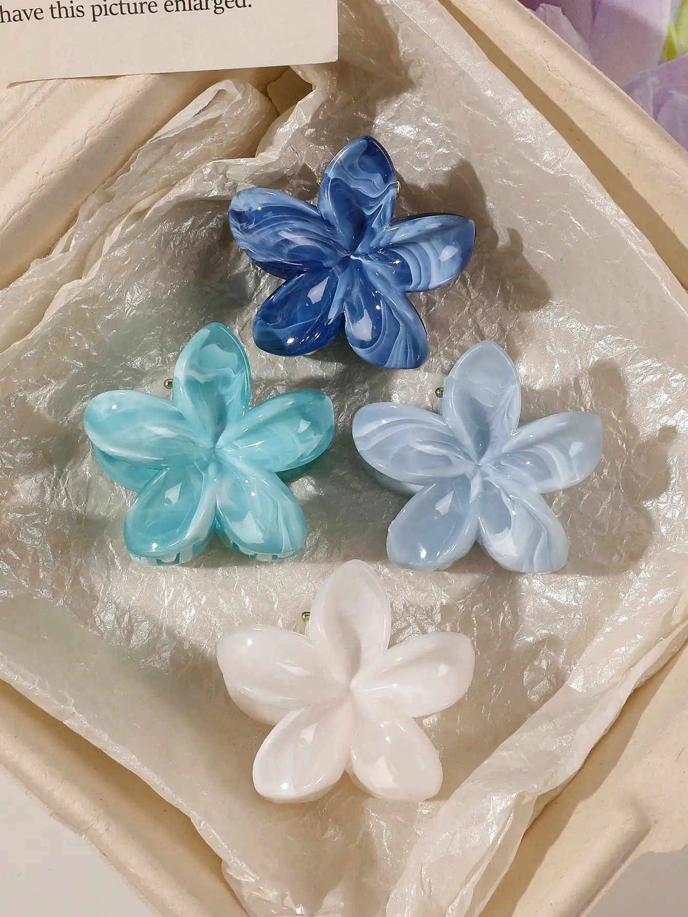 4 Stück mehrfarbige Blumen-Haarklammern für Frauen und Mädchen, rutschfest, niedlich, modisch, Haarschmuck, kleine Haarnadel, Krabben-Haarspange-Stil – Detail 36