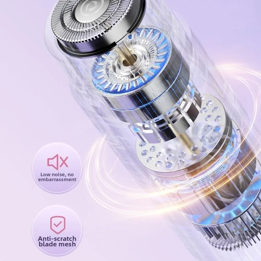 เครื่องโกนขนไฟฟ้า 2 in 1 เครื่องกำจัดขนไฟฟ้าแบบสองหัว ถอดประกอบได้ เครื่องโกนขนสำหรับผู้หญิง อ่อนโยน ปลอดภัย กำจัดขนบริเวณจุดซ่อนเร้นและรักแร้