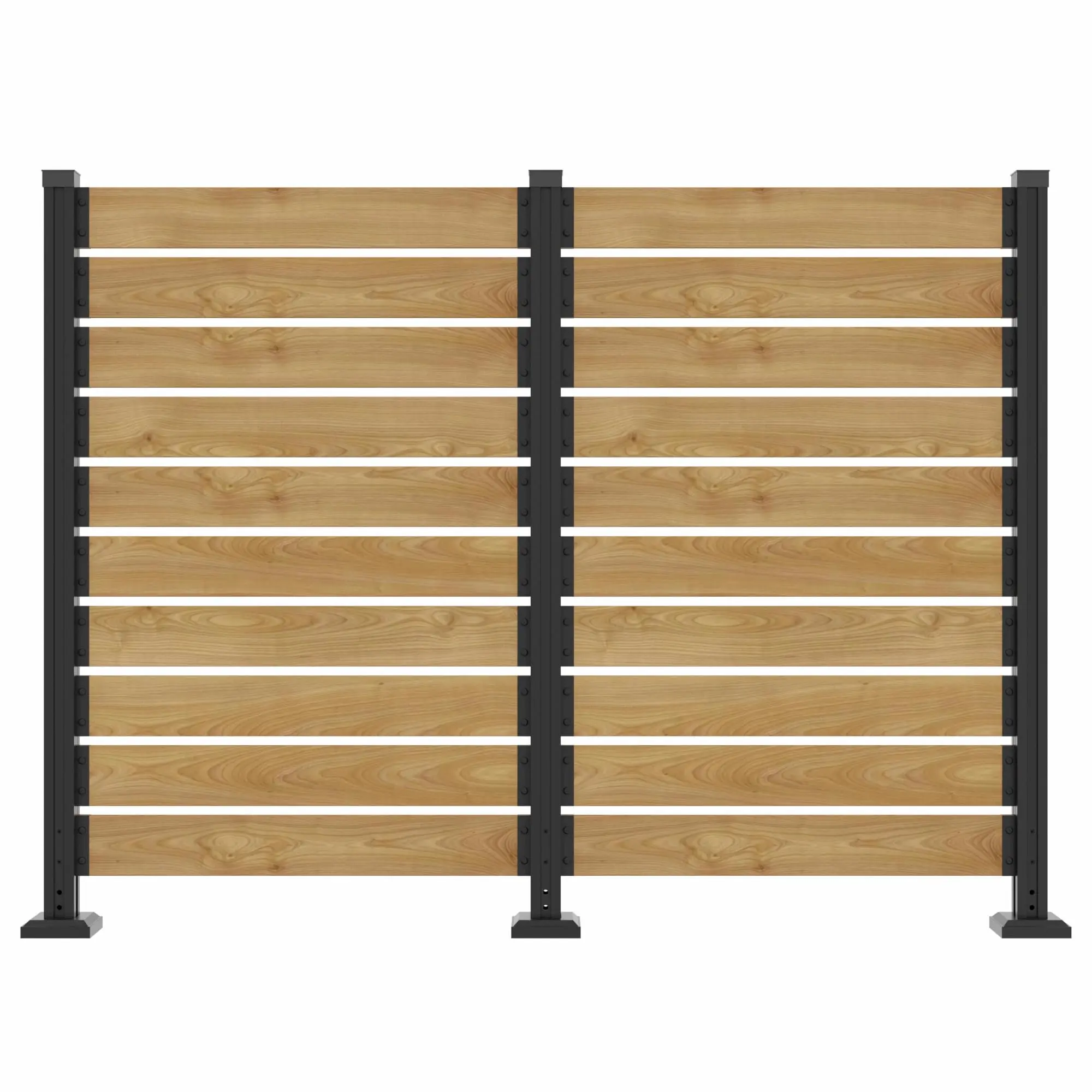 60''H x 78''W Outdoor No Dig Cedar Wood Fence Privacy Screen
