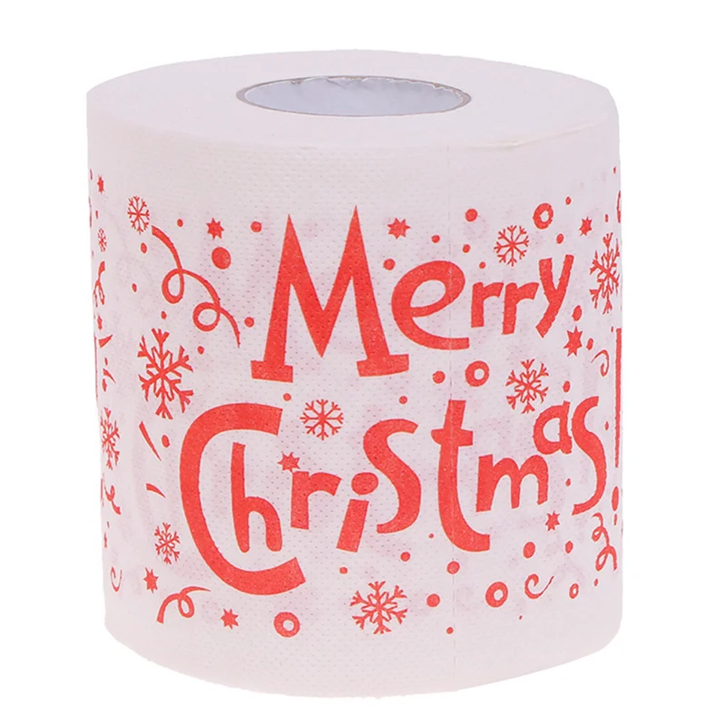 ABIT 5 Styles Santa Claus Paper Roll Tissue Paper Towels Christmas Decorations Xmas Santa Office Room Toilet Paper 20 Roll