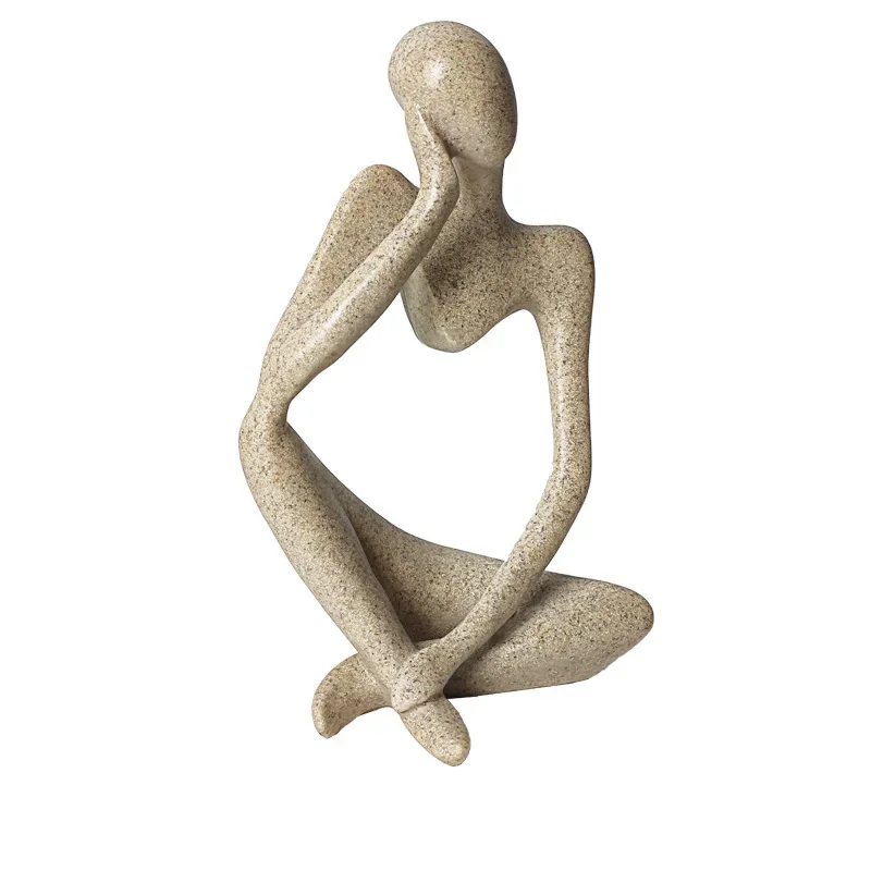 

minimalist modern abstract character art, sandstone sculpture,creative home,living room, hotel decoration,small ornaments