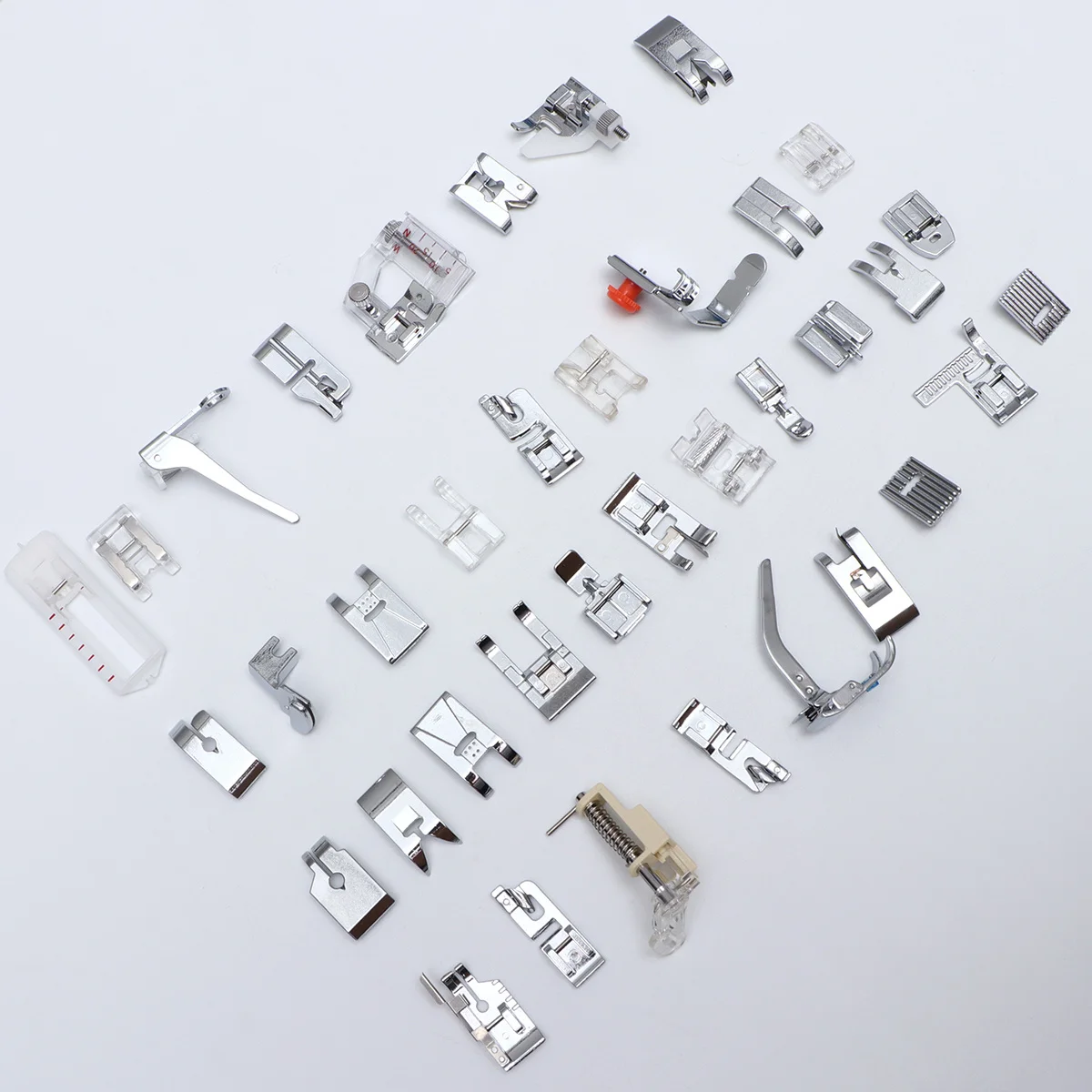 

48 pcs Presser Foot Set For Sewing Machine Premium Alloy Metal Easy Install Lightweight Fabric Projects Sewing Machine Feet Pack