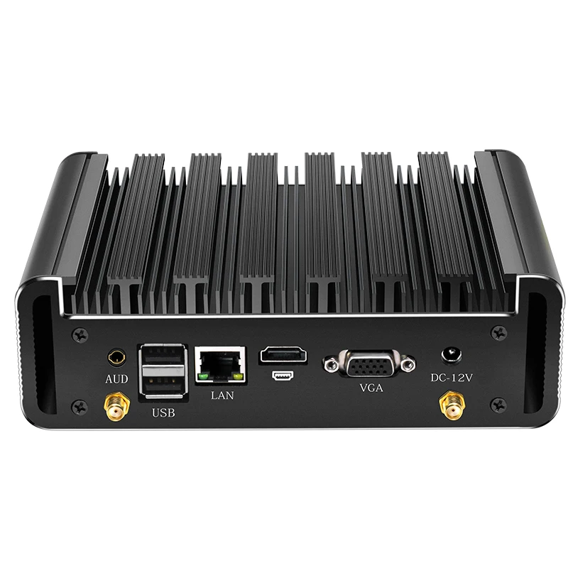 انتل كور i7-5500U 4500U كمبيوتر صغير بدون مروحة ويندوز 10 ويندوز 7 لينكس مكتب الكمبيوتر الصناعي IPC واي فاي جيجابت إيثرنت